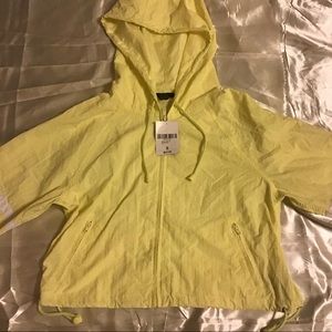 Neon yellow forever 21 cropped windbreaker